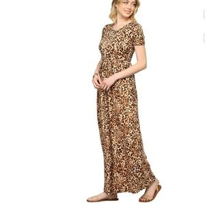 Leopard Print Maxi Dress, Wild & Chic